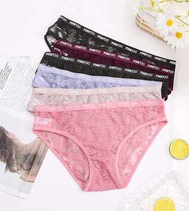 FINETOO Lace Bikini Underwear (6-Pack)