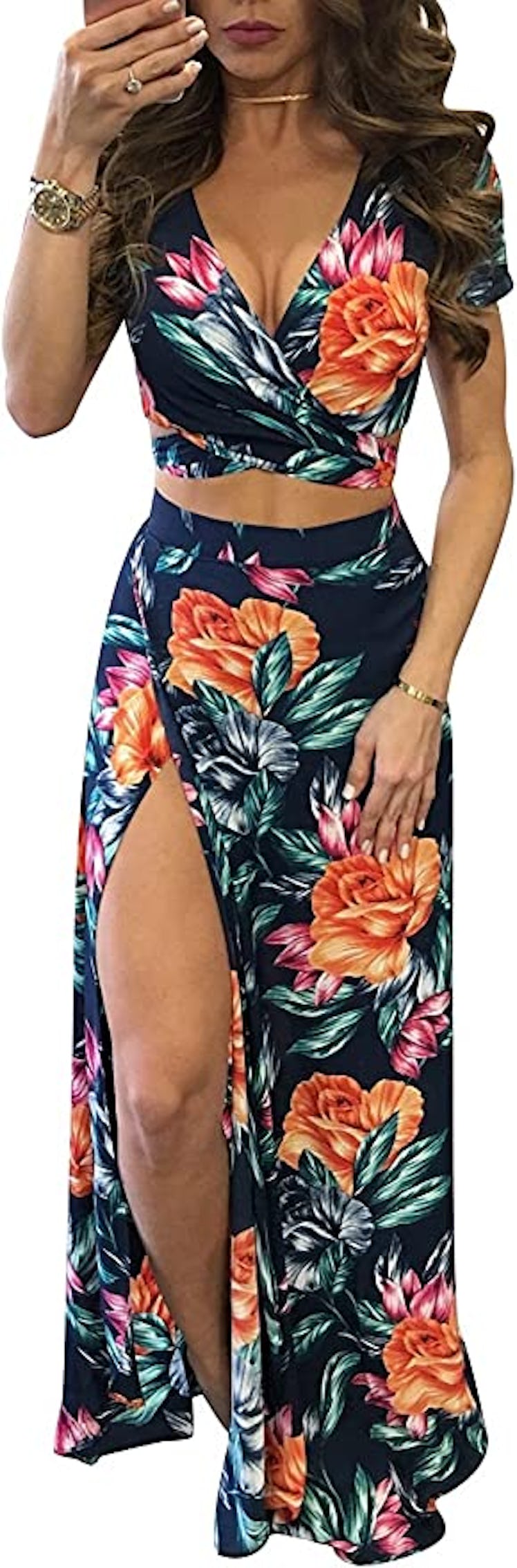 Aro Lora Two-Piece Maxi Set is a long summer dress for summer 2022