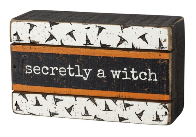 This Primitives By Kathy Halloween Wood Box Sign is a Halloween decoration from Walmart.