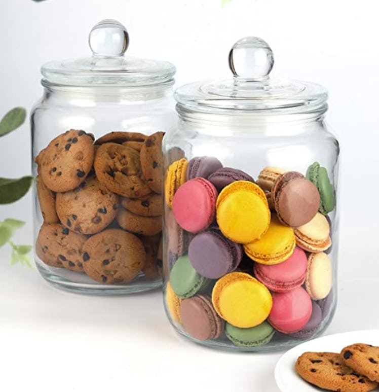 Glass Cookie Jar Set of 2 (1/2 Gallon) is on sale for 40% off on Amazon Prime Day 2022.