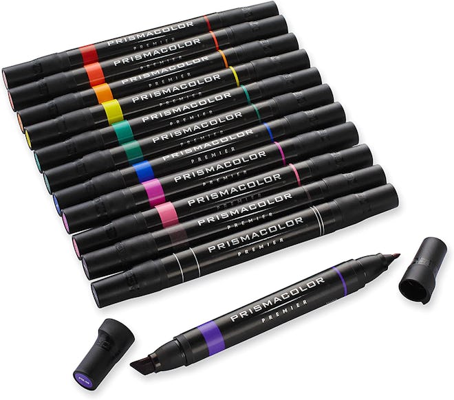 With both fine point and chisel tips, these Prismacolor markers are some of the best markers for adu...