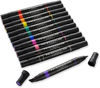 With both fine point and chisel tips, these Prismacolor markers are some of the best markers for adu...