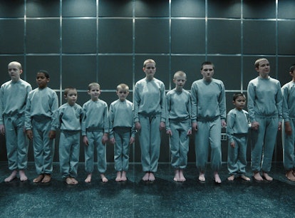 The line up of Hawkins Lab Children Two through Eighteen (minus Eight) in Stranger Things
