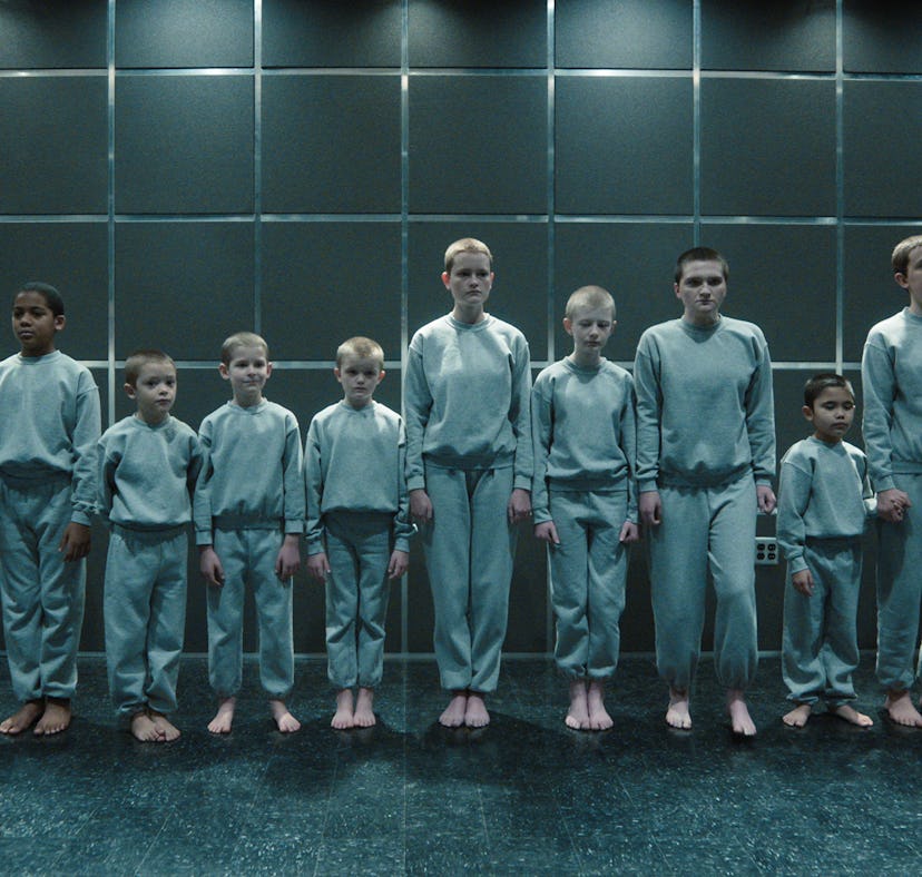 The line up of Hawkins Lab Children Two through Eighteen (minus Eight) in Stranger Things