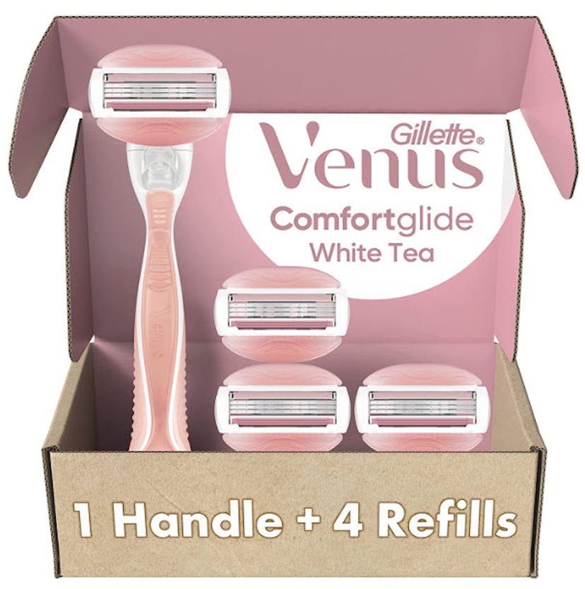 Gillette Venus ComfortGlide Razors for Women, 1 Venus Razor, 4 Razor Blade Refills