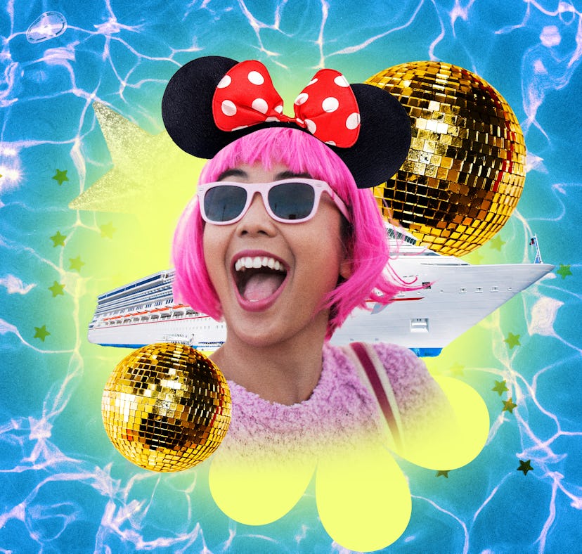 Young woman with pink hair and Mickey ears, ahead of testing out the must-see experiences on the Dis...