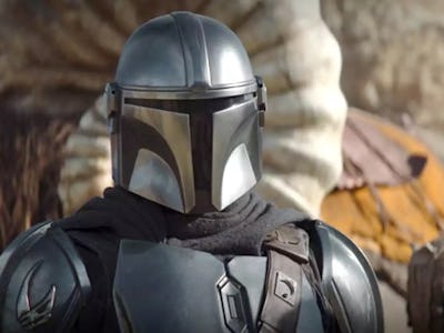 Pedro Pascal as Mando in the "Mandalorian" series