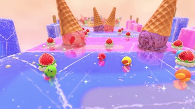 Kirby's Dream Buffet gameplay overview shows modes, Kirby Car Cake