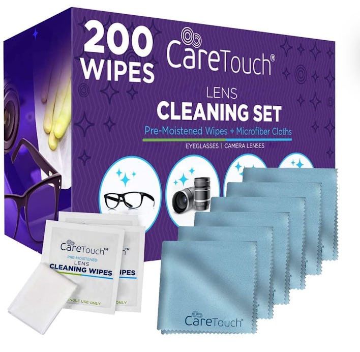 Care Touch Lens Cleaning Wipes with Microfiber Cloths (200-Pack)