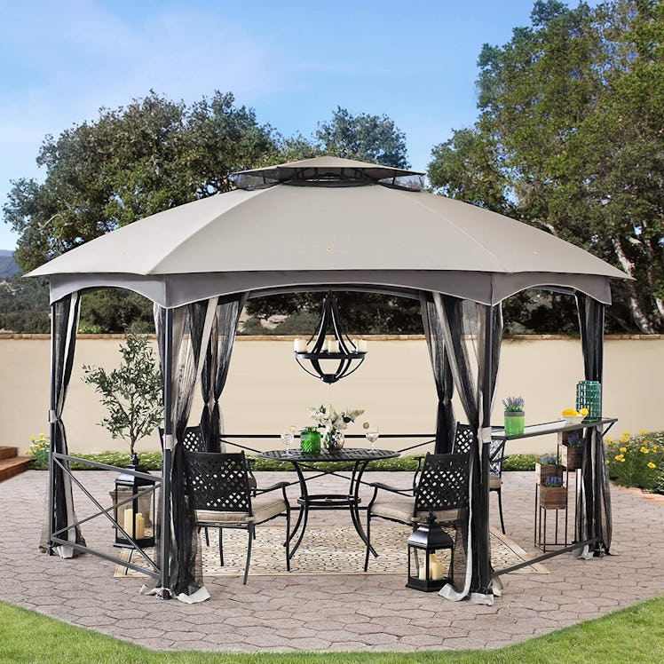 Ashton 2-Tone Hexagon Steel Gazebo 