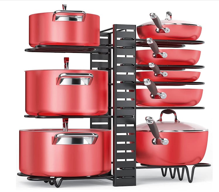A pan organizer rack is on sale for 45% off on Amazon Prime Day 2022.