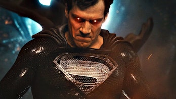 Superman in his black suit.