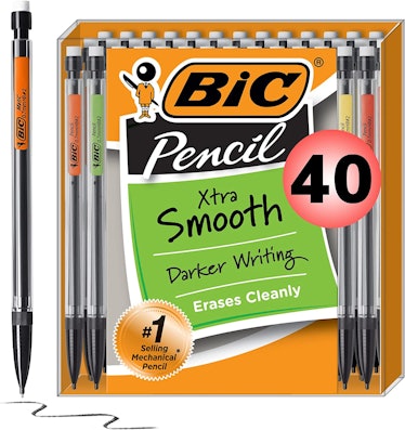 BIC Xtra-Smooth Mechanical Pencils With Erasers (40-Pack)