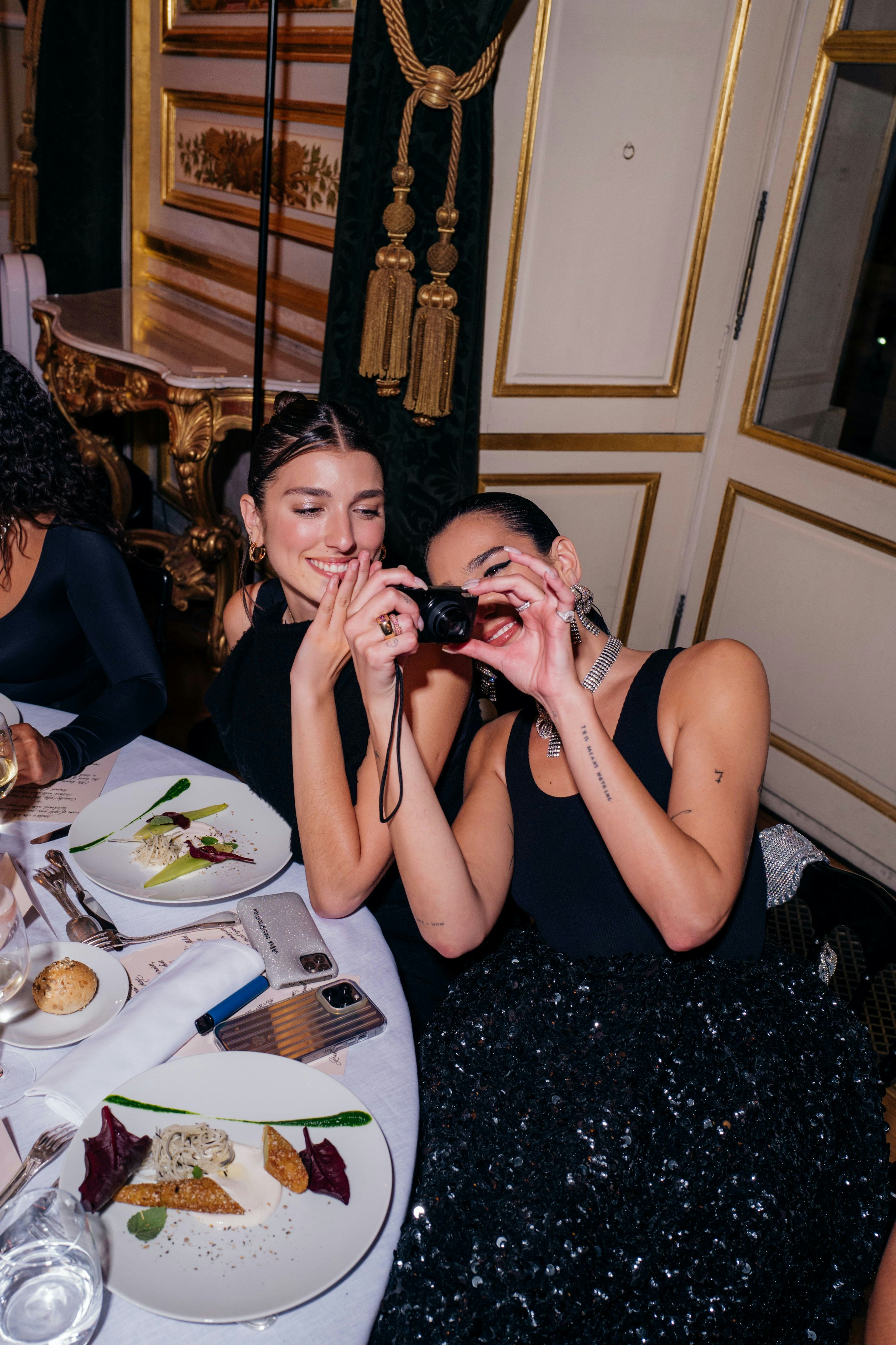 Rina and Dua Lipa celebrate Balenciaga’s Couture 51st collection dinner in Paris on July 6.