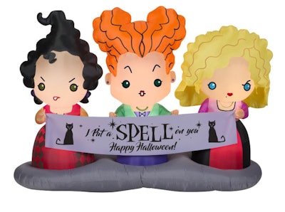 The Gemmy Airblown 'Hocus Pocus' Sisters Scene Inflatable is a Halloween decoration from Target.