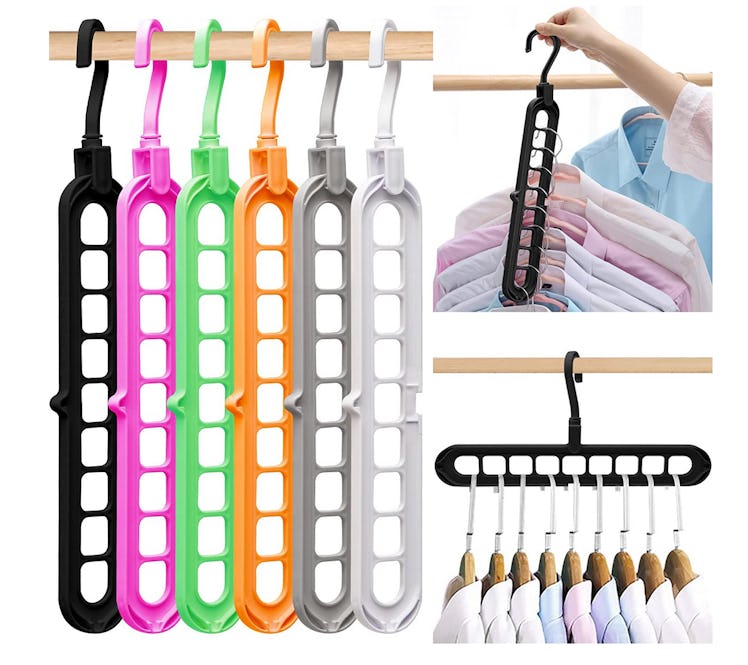 A 6 Pack Sturdy Closet Organizer Hangers is on sale for 49% off on Amazon Prime Day 2022.