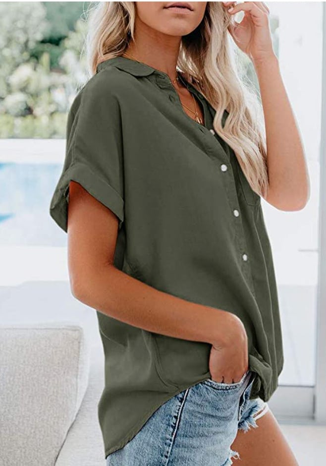Beautife Short Sleeve Button Down Shirt