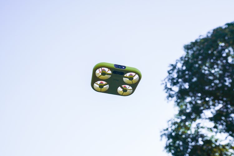 The Snap Pixy flying overhead.