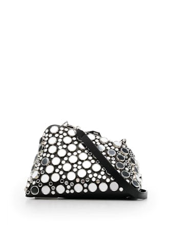 The Attico Midnight Studded Clutch Bag