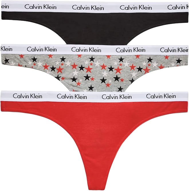 Calvin Klein Carousel Logo Cotton Thong (3-Pack)