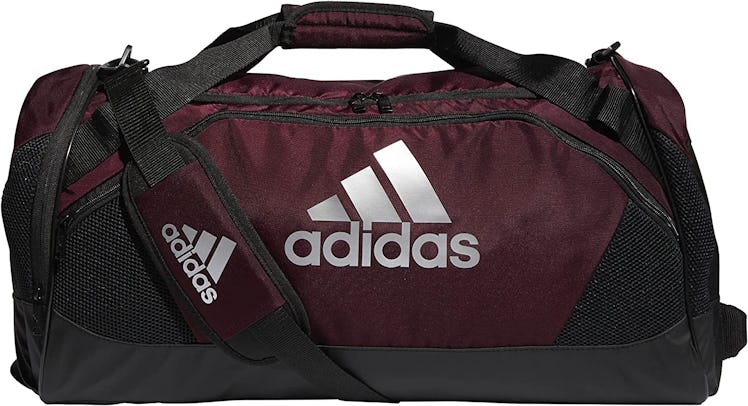 The adidas duffel has a sporty vibe and separate shoe compartment.