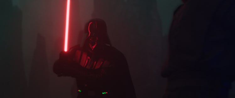 Darth Vader (Hayden Christensen) stares down his former master in Obi-Wan Kenobi Episode 6