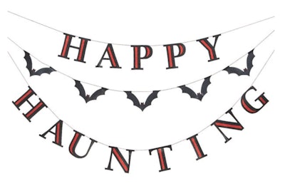 This Happy Haunting garland is a Halloween decoration available at Walmart.