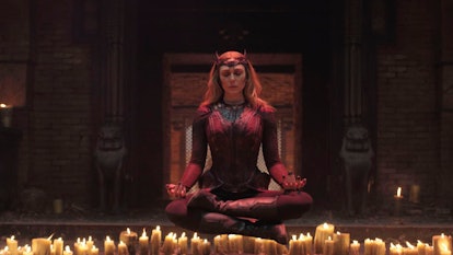 Churchyard and Raimi tweaked the Scarlet Witch costume from WandaVision to match their movie’s darke...