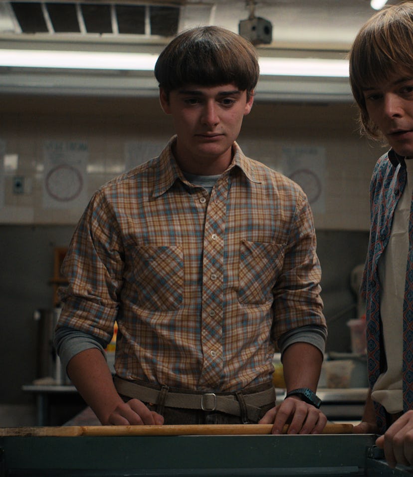Noah Schnapp and Charlie Heaton as Will and Jonathan Byers in Stranger Things