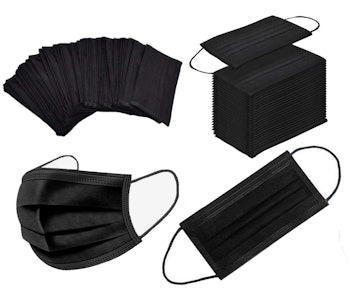 NNPCBT 3-Ply Black Disposable Face Masks (100-Pack)