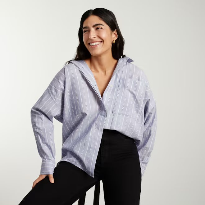 Oversized Silky Cotton Shirt