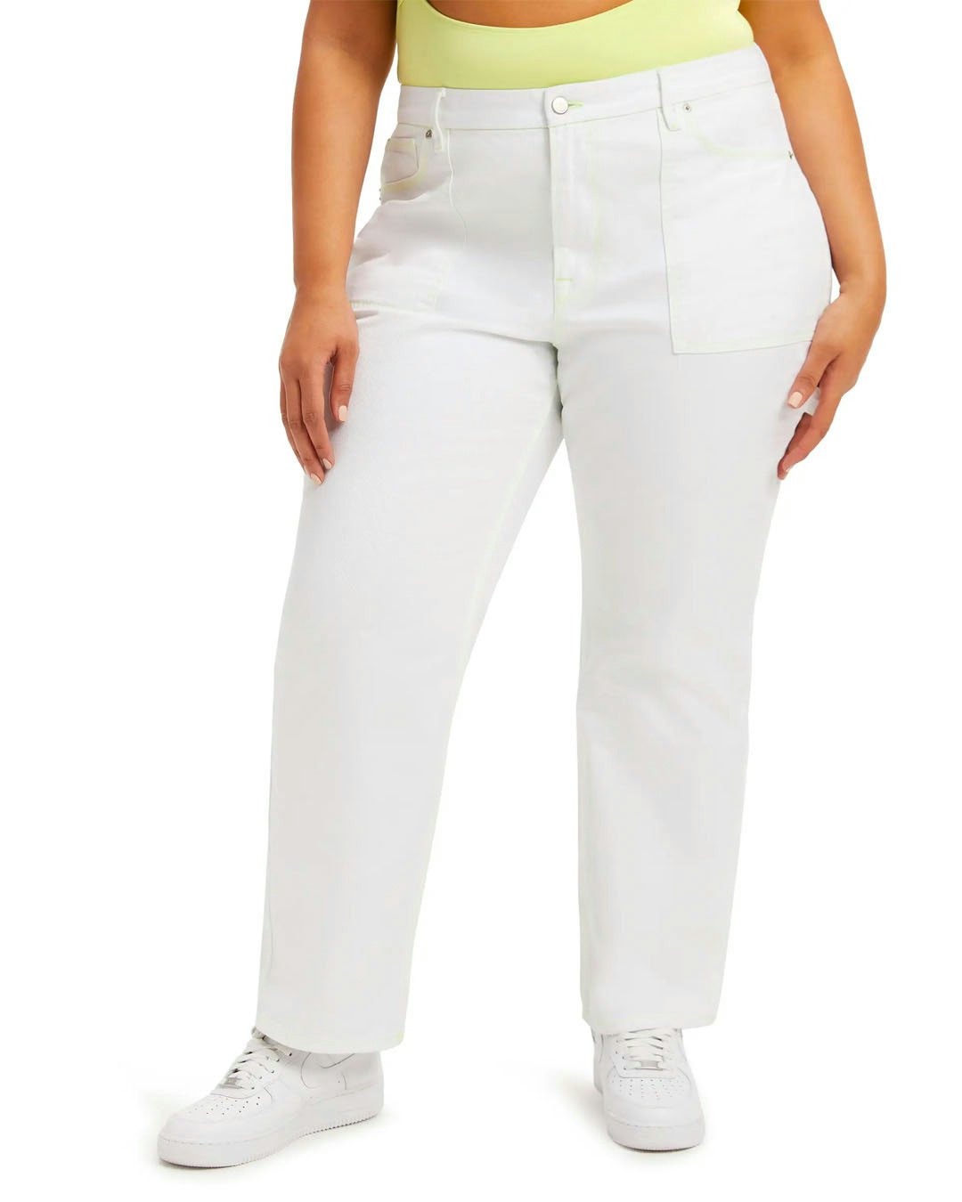 White Jeans 70s Pants for Women Plus Size White Jeans Jean