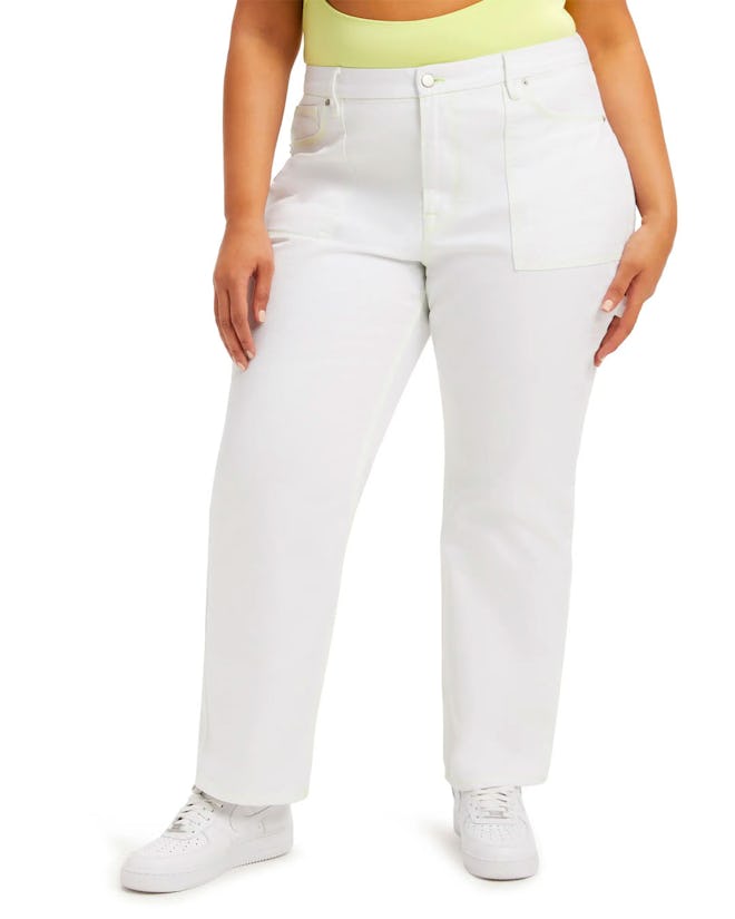 good American white good '90s high waist carpenter jeans