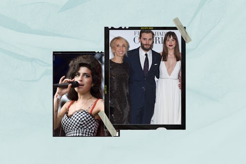 Amy Winehouse, 'Fifty Shades' director Sam Taylor-Johnson with actors Jamie Dornan and Dakota Johnso...