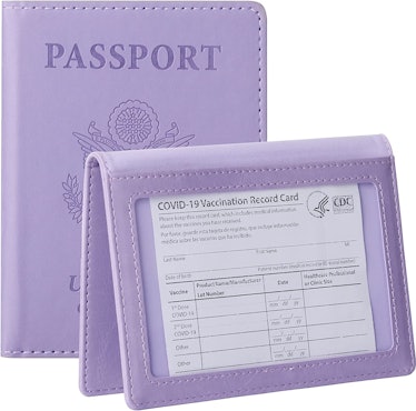 A passport and vaccine card holder, which is on sale for 28% Off for Amazon Prime Day 2022.