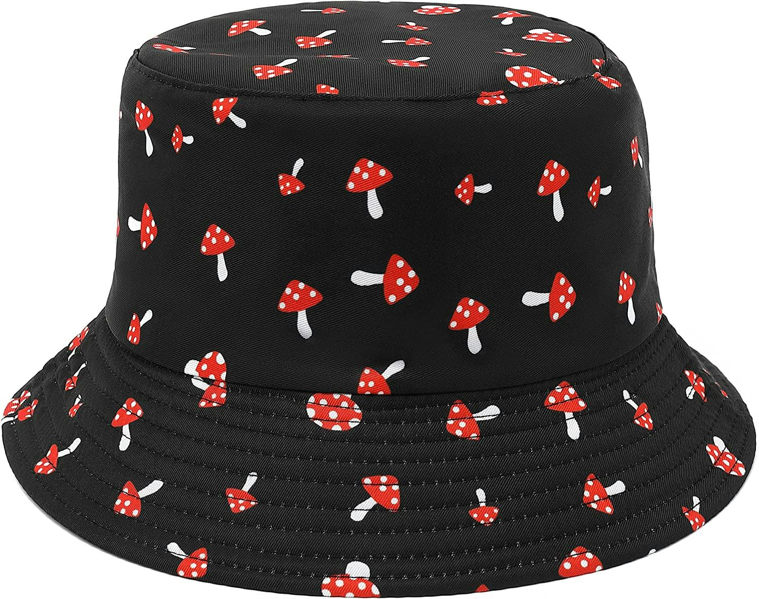 mushroom bucket hat from mimifutu in black