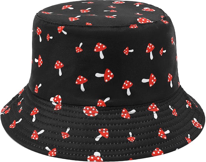 mushroom bucket hat from mimifutu in black