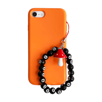 bonbonwhims phone strap with 8 balls and muschroom
