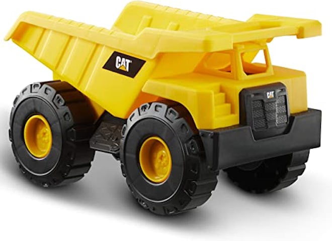 A dump truck is the perfect beach toy for kids.