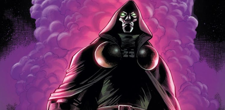 Doctor Doom emerges from a haze of pink smoke in New Avengers Vol. 3 #31