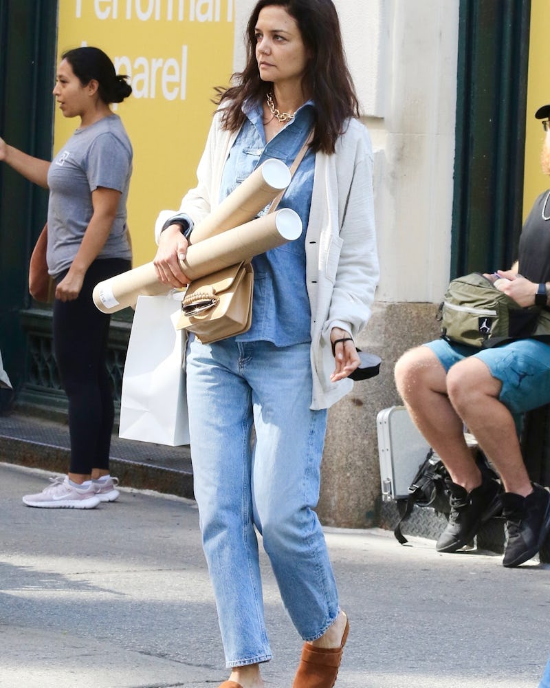 Katie Holmes in clogs in NYC