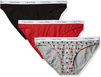 Calvin Klein Carousel Logo Stretch Cotton Bikini Panties (3-Pack)