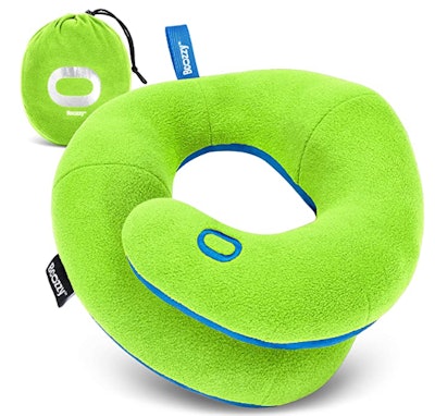 The BCOZZY Kids Travel Pillow is a product that makes car trips easier with kids.
