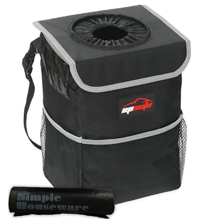 The EPAuto Waterproof Car Trash Can is a product that makes car trips easier with kids. 