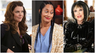 Lorelai Gilmore from 'Gilmore Girls,' Rainbow Johnson from 'Black-ish,' and Moira Rose from 'Schitt'...