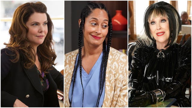 Lorelai Gilmore from 'Gilmore Girls,' Rainbow Johnson from 'Black-ish,' and Moira Rose from 'Schitt'...