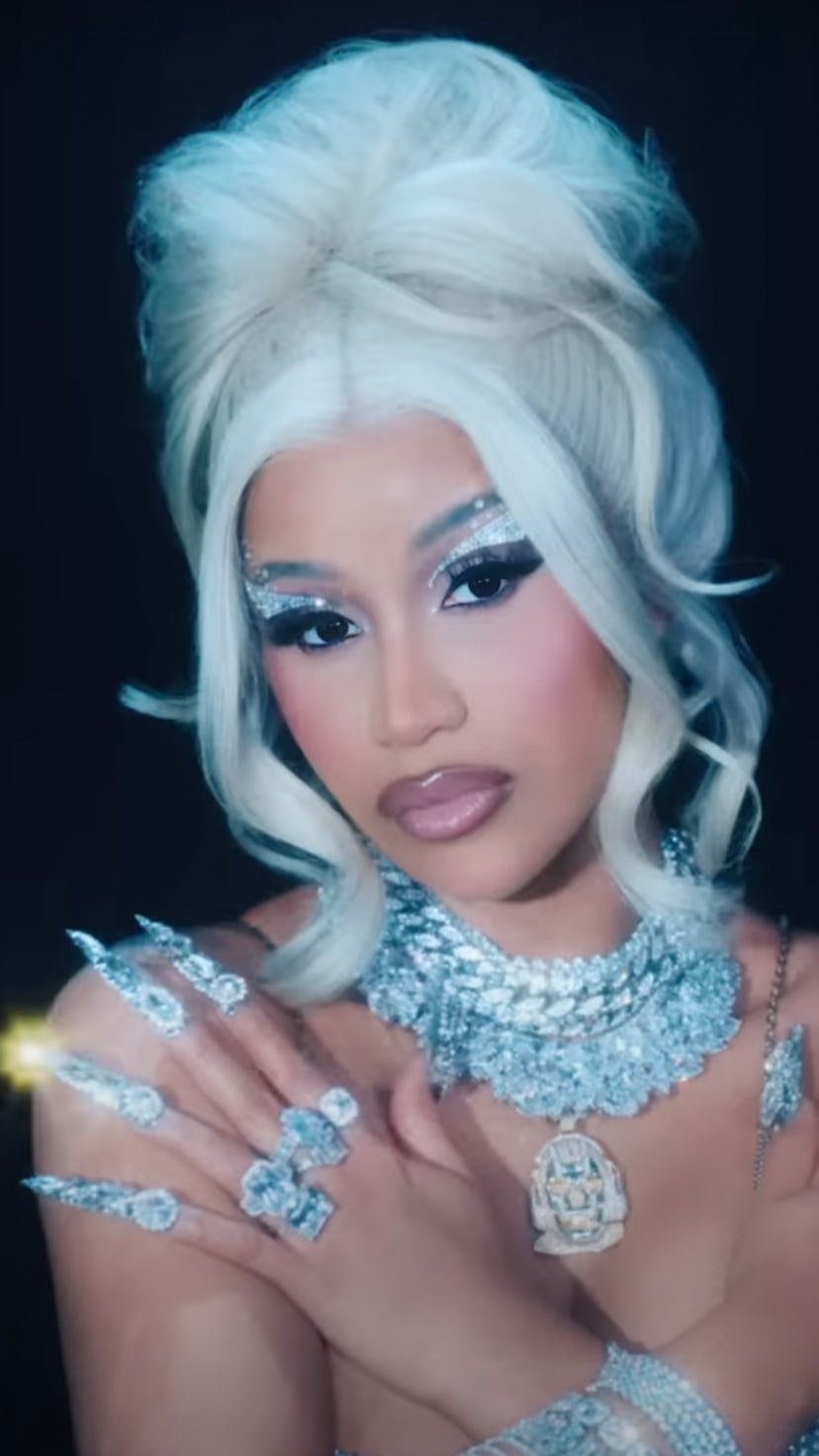 Cardi B released a music video for her fiery single, "Hot Sh*t," featuring Lil Durk and Kanye West o...