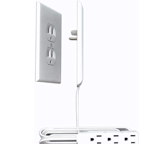 Sleek Socket Ultra-Thin Outlet and Cord Concealer with Power Strip