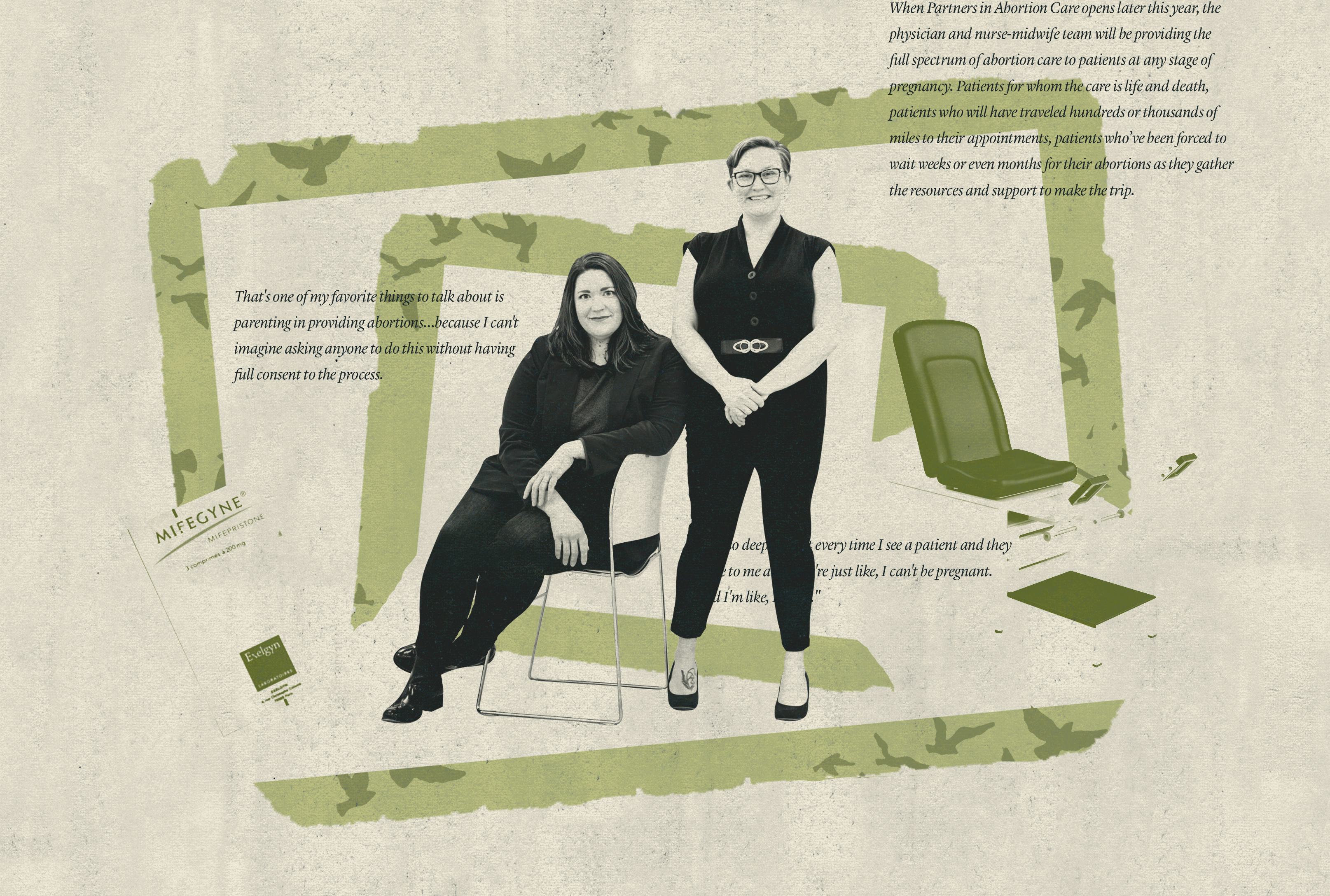 Morgan Nuzzo and Diane Horvath, a certified nurse midwife and OB-GYN next to each other