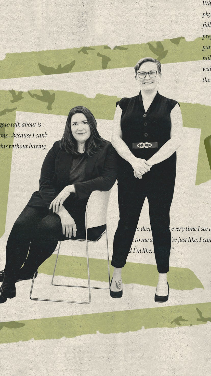 Morgan Nuzzo and Diane Horvath, a certified nurse midwife and OB-GYN next to each other